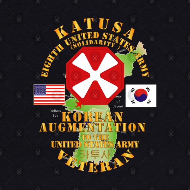 KATUSA - 8th Army w Korea Map Green by twix123844
